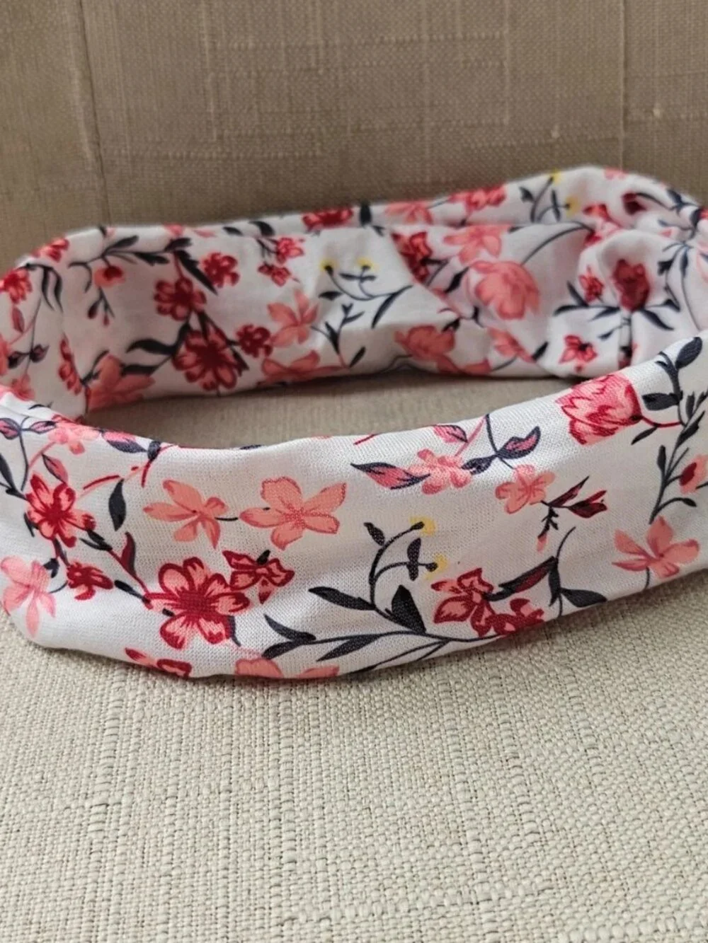 Women Hairband Head Band Foral Print Pink Hair Accessories Stretched Band New